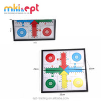 HKM-457363 25x25cm Plastic Folding Chess and Ludo Board Game for Kids