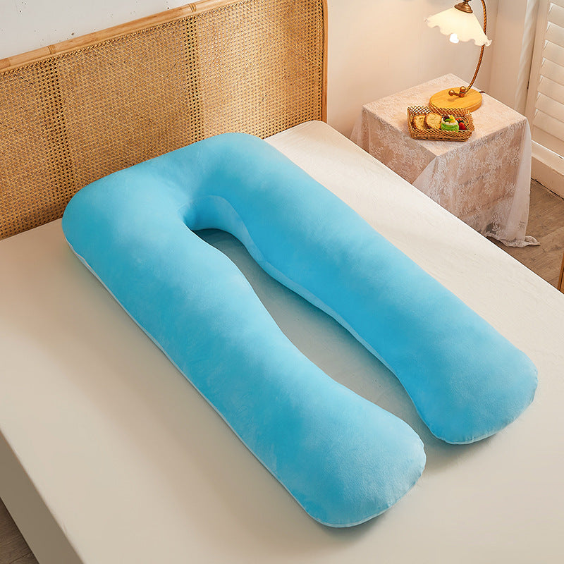 HKM-457363 Multifunctional U-Shape Maternity Pillow in Pure Cotton and Crystal Velvet