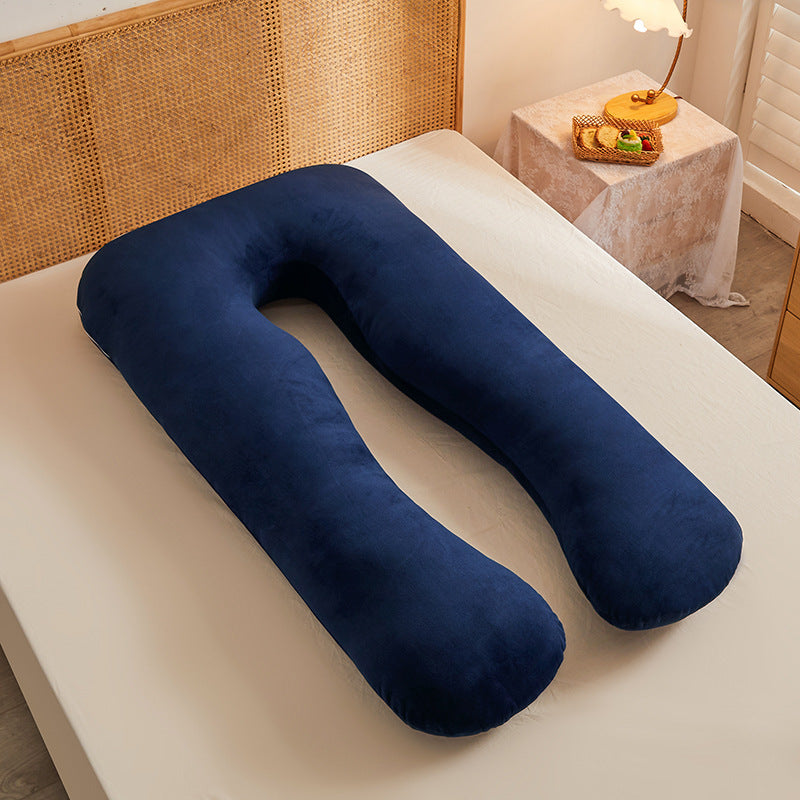 HKM-457363 Multifunctional U-Shape Maternity Pillow in Pure Cotton and Crystal Velvet