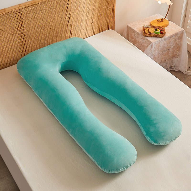HKM-457363 Multifunctional U-Shape Maternity Pillow in Pure Cotton and Crystal Velvet