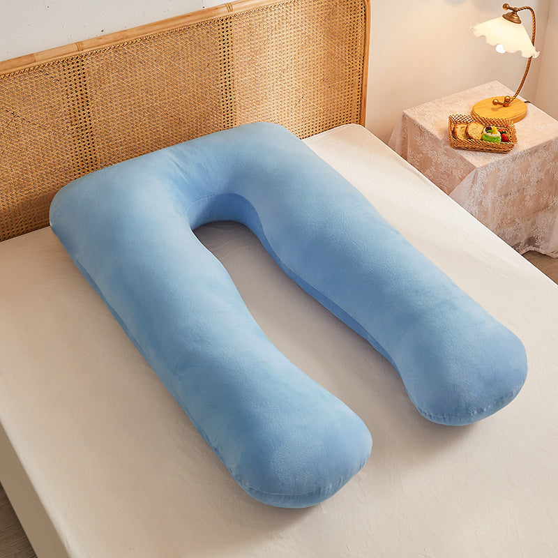 HKM-457363 Multifunctional U-Shape Maternity Pillow in Pure Cotton and Crystal Velvet