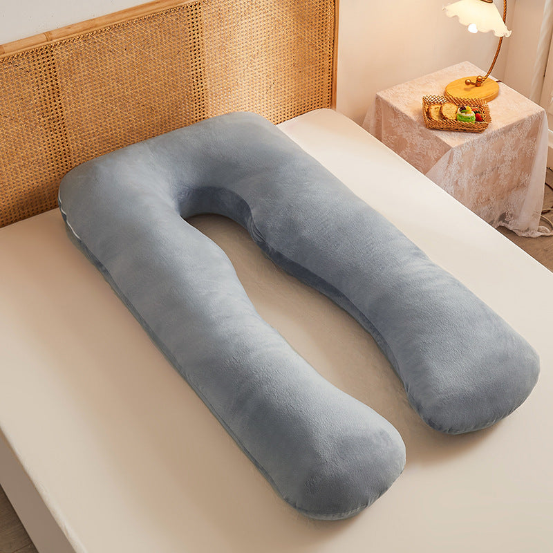 HKM-457363 Multifunctional U-Shape Maternity Pillow in Pure Cotton and Crystal Velvet