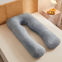 HKM-457363 Multifunctional U-Shape Maternity Pillow in Pure Cotton and Crystal Velvet