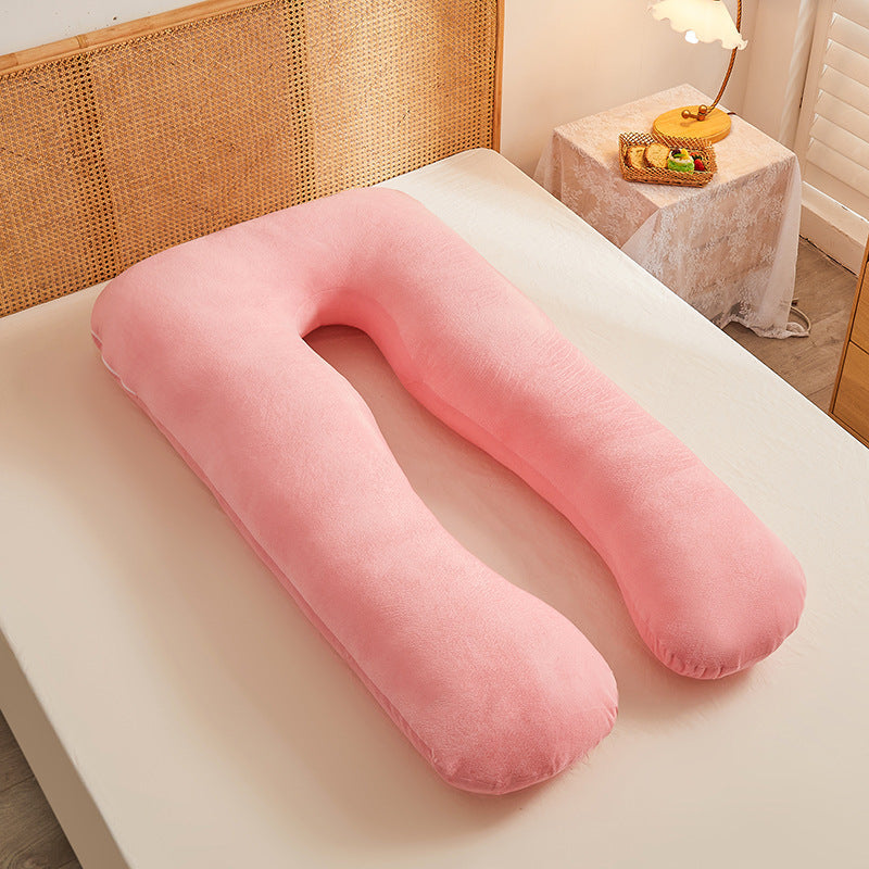 HKM-457363 Multifunctional U-Shape Maternity Pillow in Pure Cotton and Crystal Velvet