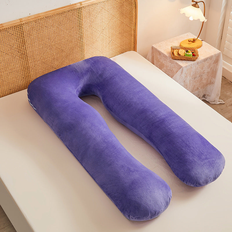 HKM-457363 Multifunctional U-Shape Maternity Pillow in Pure Cotton and Crystal Velvet