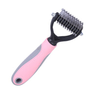 HKM-457491 Pet Knot Comb for Effective Fur Care - Plastic and Stainless Steel, Available in Pink and Blue, Large and Small Sizes