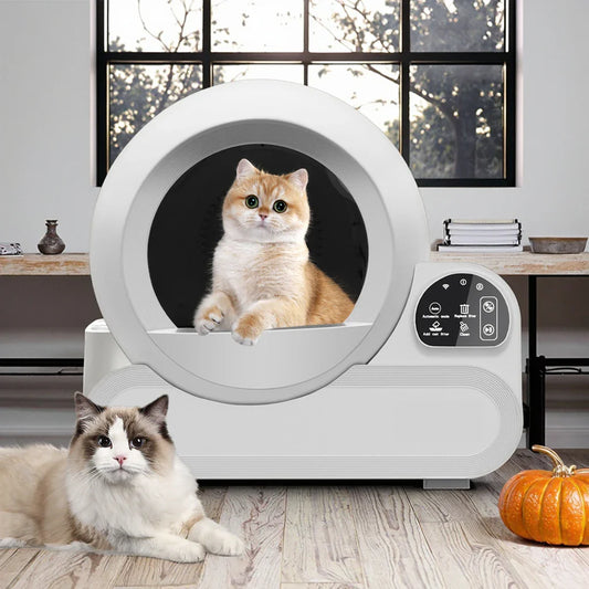 KTX-457683 Automatic Self-Cleaning Smart Cat Litter Box with 100L Capacity and APP Control