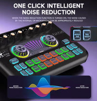 HKM-457747 Compact Digital Mixer and USB Sound Card for Live Streaming, Podcasts, and Karaoke