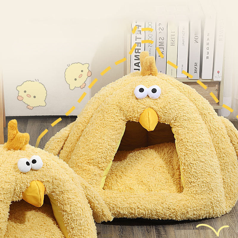 HKM-457747 Cozy Cold-Proof Pet Nest for Cats and Chickens, Available in Medium and Large Sizes