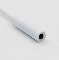 HKM-457939 Type-C to 3.5mm Audio Cable for Universal Headphones, 11.5cm Length, White PVC Wire and ABS Shell