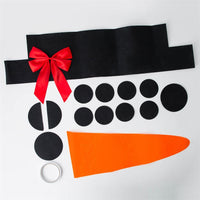 HKM-458003 DIY Christmas Snowman Decoration Kit - Non-Woven Dress with Accessories for Customization