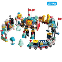 HKM-458131 140pcs Robot Engineering Vehicle Building Block Set for Ages 3 and Up - Compatible DIY Construction Toy