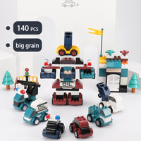 HKM-458131 140pcs Robot Engineering Vehicle Building Block Set for Ages 3 and Up - Compatible DIY Construction Toy