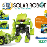 HKM-458195 4-in-1 Dinosaur STEM Solar Robot Building Kit for Kids, Educational Coding and Engineering Toys, Fun Science Playset