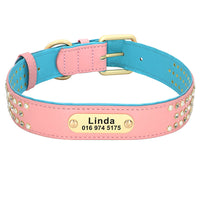 HKM-458259 Custom Dog Collar with Adjustable Sizing for Labrador, Golden Retriever, and Shepherd Types