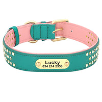 HKM-458259 Custom Dog Collar with Adjustable Sizing for Labrador, Golden Retriever, and Shepherd Types