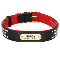 HKM-458259 Custom Dog Collar with Adjustable Sizing for Labrador, Golden Retriever, and Shepherd Types