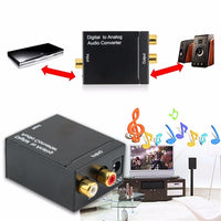 HKM-458259 Digital to Analog Audio Converter for Coaxial and Toslink Signals - RCA Output for Home and Professional Use