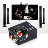 HKM-458259 Digital to Analog Audio Converter for Coaxial and Toslink Signals - RCA Output for Home and Professional Use