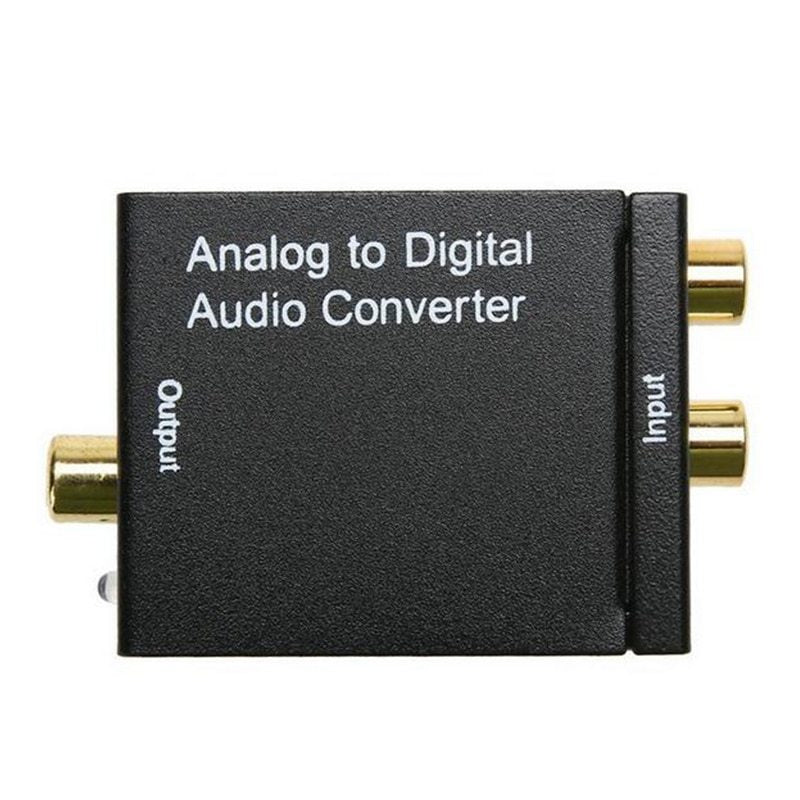 HKM-458259 Digital to Analog Audio Converter for Coaxial and Toslink Signals - RCA Output for Home and Professional Use