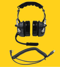 HKM-458451 Aviation Headset with Noise Cancellation and Durable PU + PVC Construction