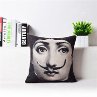 HKM-458451 Retro Nostalgic 3D Printed Linen Sofa Pillowcase 45x45cm with PP Cotton Filling