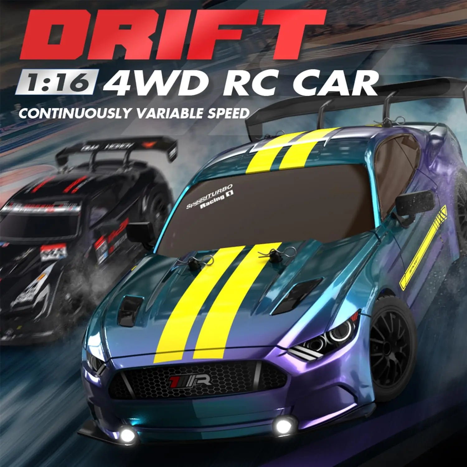 HKM-458515 1:16 RC Drift Car 4WD Electric, Ready-to-Go, 30+ KM/H Speed, Indoor-Outdoor Use
