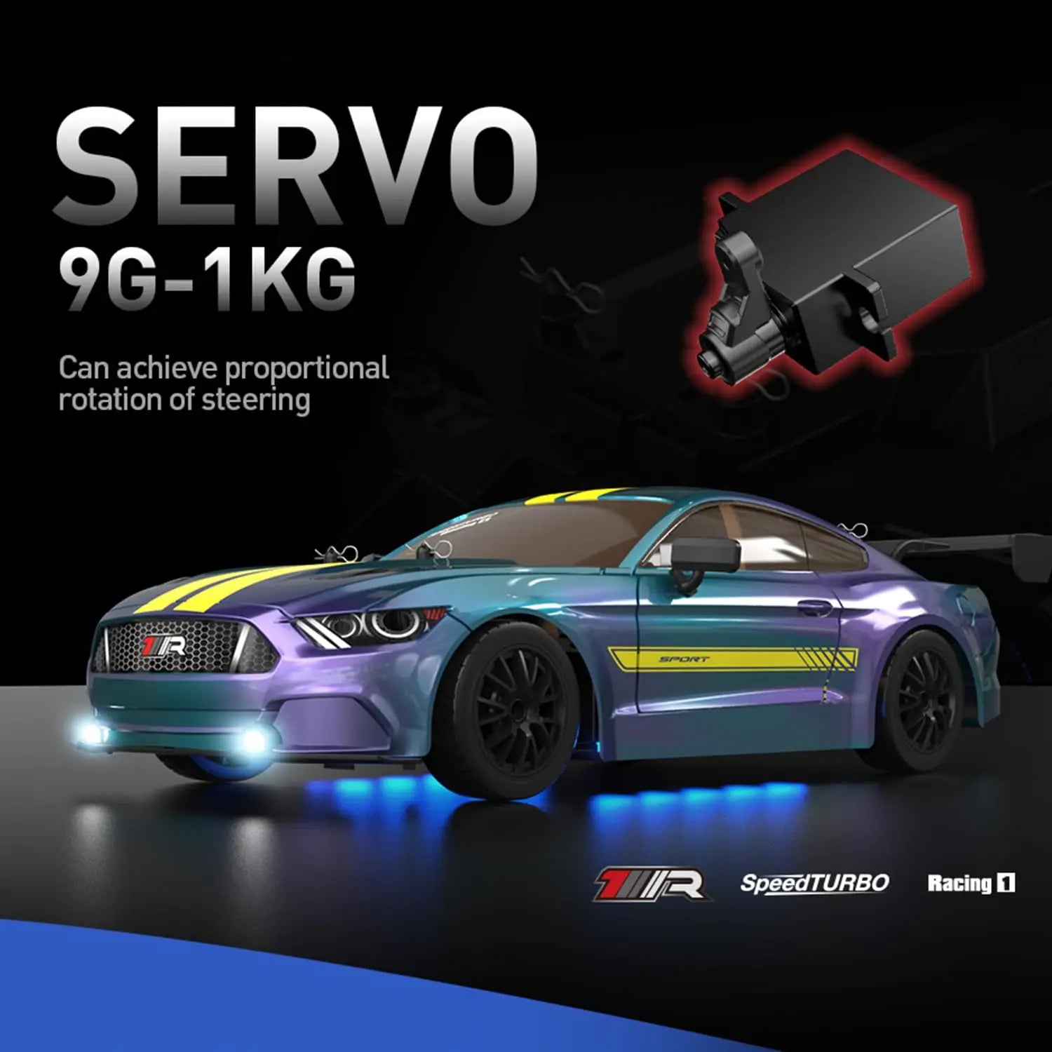 HKM-458515 1:16 RC Drift Car 4WD Electric, Ready-to-Go, 30+ KM/H Speed, Indoor-Outdoor Use