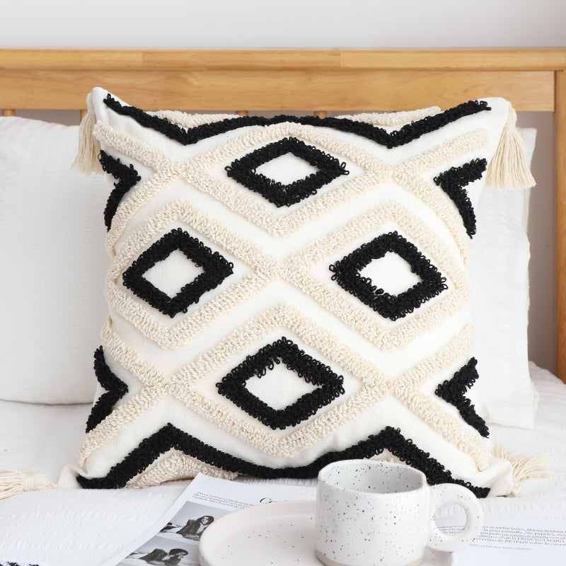 HKM-458515 Bohemian Tufted Pillow Cover in Various Designs and Colors - 45x45CM