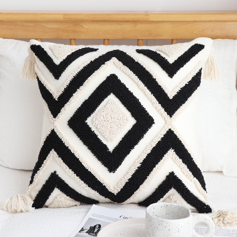 HKM-458515 Bohemian Tufted Pillow Cover in Various Designs and Colors - 45x45CM