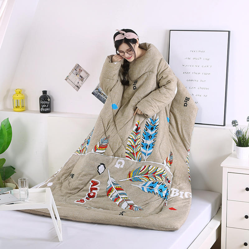 HKM-458707 Cozy Thick One-Piece Quilt for Winter - Multiple Colors Available, 120x160cm & 150x200cm