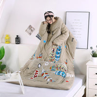 HKM-458707 Cozy Thick One-Piece Quilt for Winter - Multiple Colors Available, 120x160cm & 150x200cm