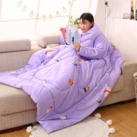 HKM-458707 Cozy Thick One-Piece Quilt for Winter - Multiple Colors Available, 120x160cm & 150x200cm