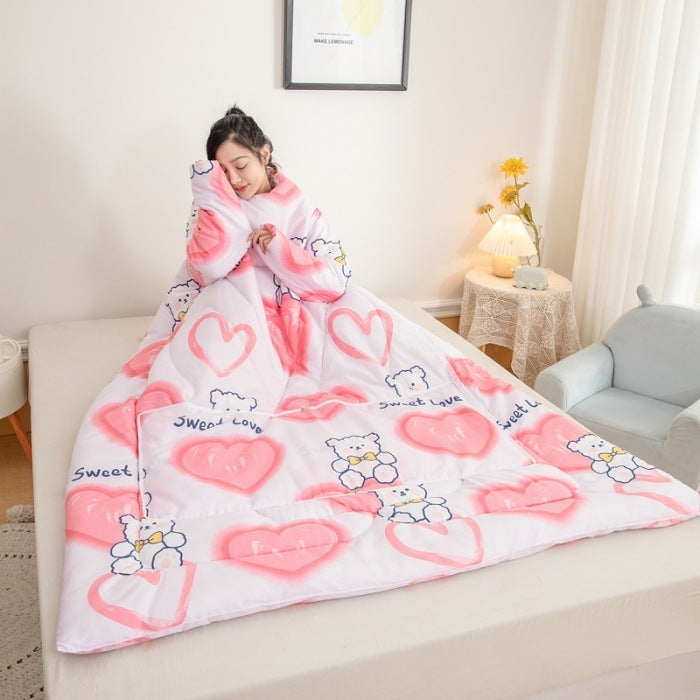 HKM-458707 Cozy Thick One-Piece Quilt for Winter - Multiple Colors Available, 120x160cm & 150x200cm