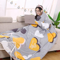 HKM-458707 Cozy Thick One-Piece Quilt for Winter - Multiple Colors Available, 120x160cm & 150x200cm