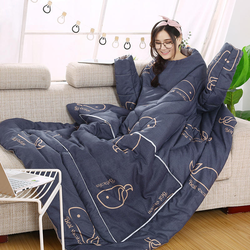 HKM-458707 Cozy Thick One-Piece Quilt for Winter - Multiple Colors Available, 120x160cm & 150x200cm