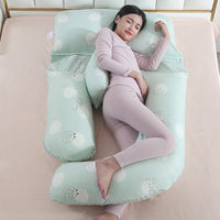 HKM-458707 U-Shape Maternity Waist Pillow with Cotton Cover and Detachable Designs for Side Sleepers