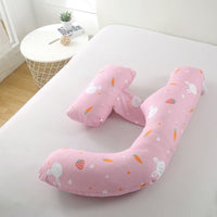 HKM-458707 U-Shape Maternity Waist Pillow with Cotton Cover and Detachable Designs for Side Sleepers