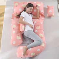 HKM-458707 U-Shape Maternity Waist Pillow with Cotton Cover and Detachable Designs for Side Sleepers