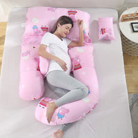 HKM-458707 U-Shape Maternity Waist Pillow with Cotton Cover and Detachable Designs for Side Sleepers