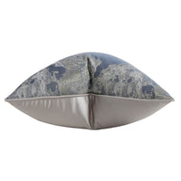 HKM-458771 Chinese Landscape Ink Painting Cushion Pillow Cover - Blue Gray Jacquard - 45cm to 60cm Sizes Available