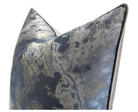 HKM-458771 Chinese Landscape Ink Painting Cushion Pillow Cover - Blue Gray Jacquard - 45cm to 60cm Sizes Available