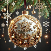 HKM-458835 3D Fairy Tale Planet Acrylic Christmas Ornament, 10cm