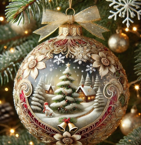 HKM-458835 3D Fairy Tale Planet Acrylic Christmas Ornament, 10cm