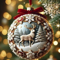 HKM-458835 3D Fairy Tale Planet Acrylic Christmas Ornament, 10cm