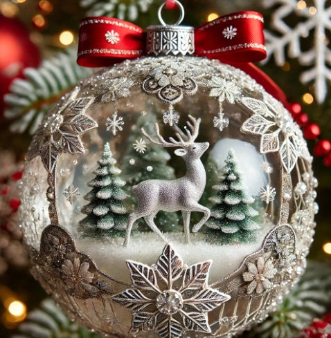 HKM-458835 3D Fairy Tale Planet Acrylic Christmas Ornament, 10cm