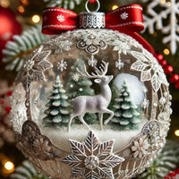 HKM-458835 3D Fairy Tale Planet Acrylic Christmas Ornament, 10cm