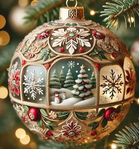 HKM-458835 3D Fairy Tale Planet Acrylic Christmas Ornament, 10cm