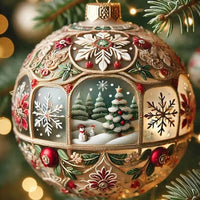 HKM-458835 3D Fairy Tale Planet Acrylic Christmas Ornament, 10cm