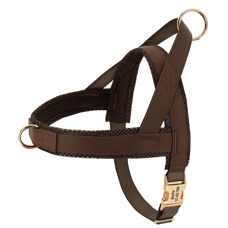 HKM-458899 Durable and Adjustable Chest Harness for Large Dogs, Comfortable and Breathable Design